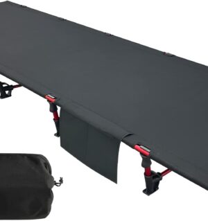 Portable Camping Cot Sleeping Cot Ultralight Backpacking Cot Bed for Outdoor Hiking Travel Beach Mountaineering (Black)