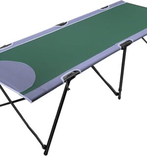 Folding Camping Cot Portable Cot Bed for Adults, Outdoor Bed Camp Cots for Sleeping with Carry Bag for Home, Travel, Office, Beach, Support up to 300lbs, Green