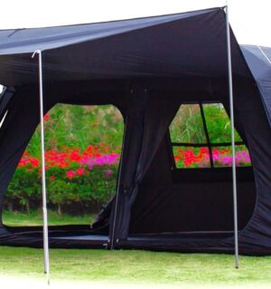 Extra Large Tent 12 Person,Awning Family Cabin Tents,2 Rooms,3 Doors and 3 Windows with Mesh,Straight Wall,Waterproof,Double Layer,Big Tent for Outdoor,Picnic,Camping,Family Gathering