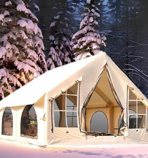 Inflatable Camping Tent, Flagship Waterproof Glamping Tent 5 MINS Instant Setup Blow Up Tents, Bathtub-Style  Base Air Tents