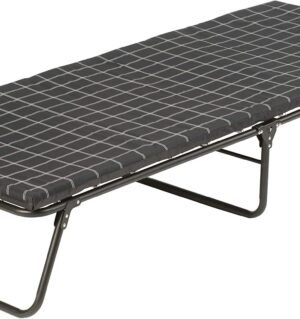 Camping Cot with Sleeping Pad, Folding Steel Cot with Thick Mattress Pad for Comfortable Sleeping, Deluxe for Big & Tall Adults